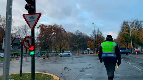 Uno de los semáforos que ha enloquecido en Pío XII NAVARRACOM