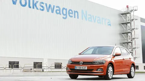 Un volkswagen, en la planta de Landaben CEDIDA
