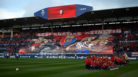 Partido entre Osasuna y Rayo Majadahonda disputado en El Sadar correspondiente a la trigésima jornada de liga. MIGUEL OSÉS