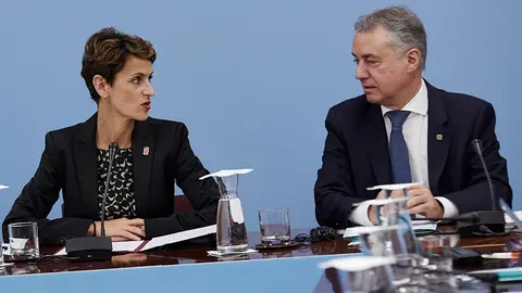 Asamblea Extraordinaria de la Eurorregi&oacute;n Nueva Aquitania-Euskadi-Navarra con la presencia de Mar&iacute;a Chivite, Alain Rousset y I&ntilde;igo Urkullu. I&Ntilde;IGO ALZUGARAY