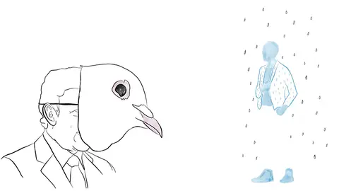 Dos de las ilustraciones que pueden verse en &#39;Análogo al silencio&#39;, de Daniel Franco Sánchez