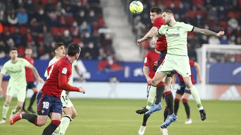 Partido disputado entre Osasuna y Athletic Club de Bilbao en El Sadar. OSASUNA