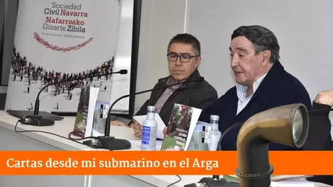 Víctor Manuel Arbeloa, durante el acto organizado en Tudela por Sociedad Civil Navarra.