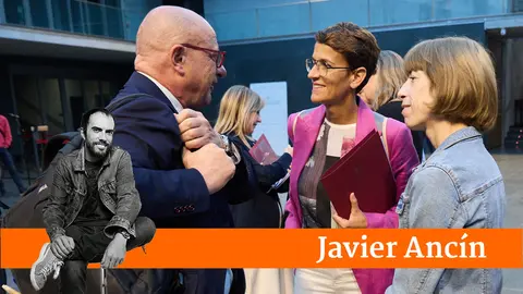 María Chivite en el Pleno del Parlamento de Navarra. IÑIGO ALZUGARAY