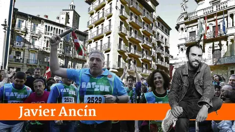 Joseba Asirón en la Korrika. EFE