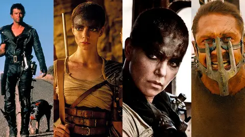 Dos personajes, cuatro actores. Mel Gibson como Max, Annya Taylor-Jor y Charlize Theron como Furiosa y Tom Hardy como Max