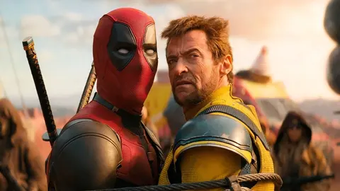 Ryan Reynolds y Hugh Jackman como Deadpool y Lobezno