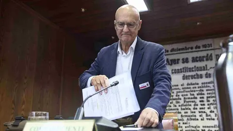 El exconsejero de Cohesi&oacute;n Territorial del Gobierno de Navarra Bernardo Ciriza comparece en la comisi&oacute;n de investigaci&oacute;n de la corrupci&oacute;n socialista en el Senado.
JES&Uacute;S HELL&Iacute;N / EUROPA PRESS