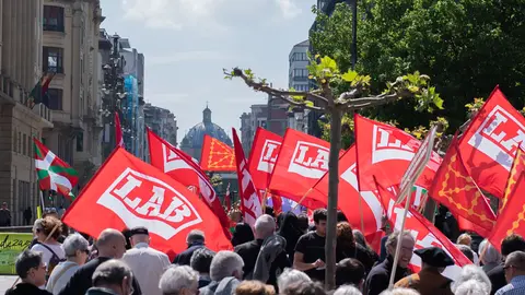 Manifestaci&oacute;n del sindicato LAB con motivo del 1 de Mayo. IRAITZ IRIARTE.