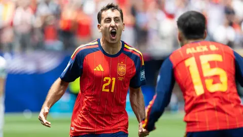 Mikel Oyarzabal celebra un gol en el partido entre Espa&ntilde;a y Austria en el Mundial. RINGO CHIU / ZUMA PRESS WIRE / DPA / EUROPA PRESS
