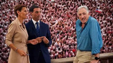 Asiron marca su agenda abertzale invitando al lehendakari Pradales al Chupinazo junto a Chivite
