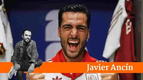 Mikel Merino con el pa&ntilde;uelo de San Ferm&iacute;n.