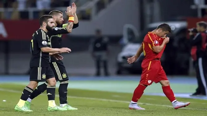 España ganó en Macedonia (Efe).