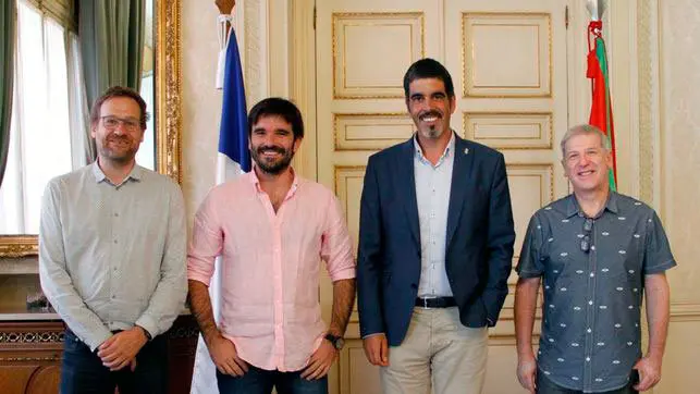 El alcalde Tudela, Eneko Larrarte, apoyó a Donostia 2016.