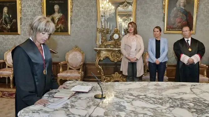 Socorro Sotés en la toma de posesión.