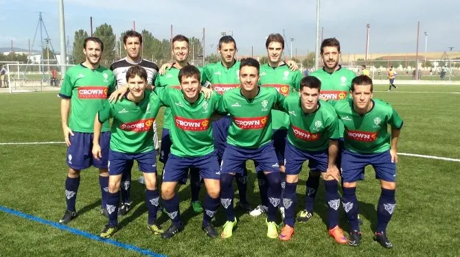 Alineación del CD Iruña en Tajonar.