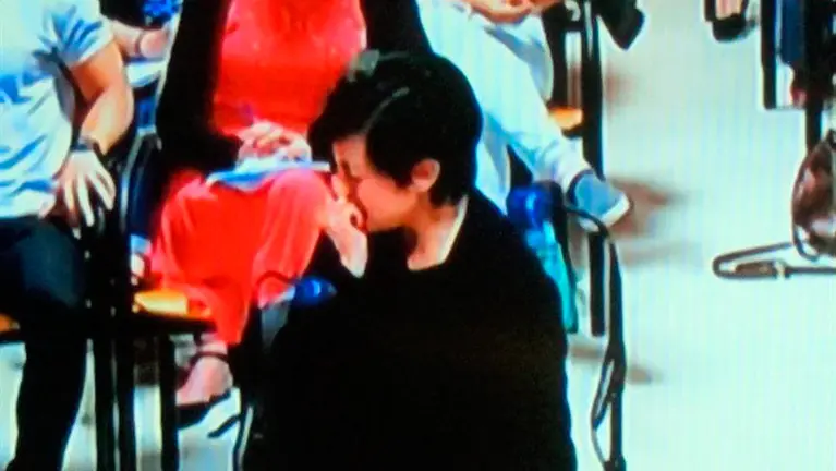 Rosario Porto llora durante el juicio por el asesinato de Asunta.