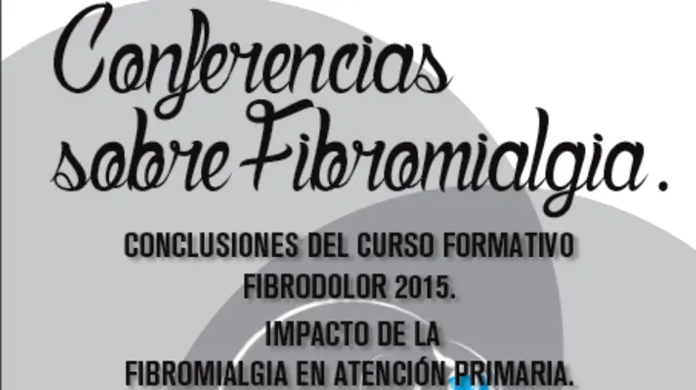 Cartel de las conferencias sobre Fibromialgia.