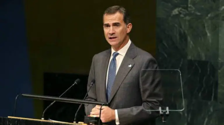 El rey Felipe VI en la Cumbre de Desarrollo Sostenible. EFE.