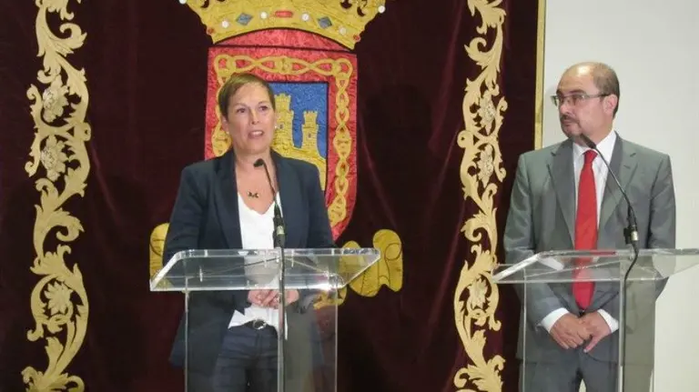 Barkos y Lambán en Tudela.