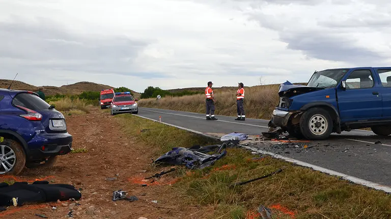 Accidente con dos heridos graves ocurrido en Fitero.