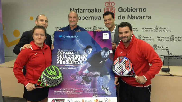 Jugadores y organizadores del Campeonato de España de Pádel.