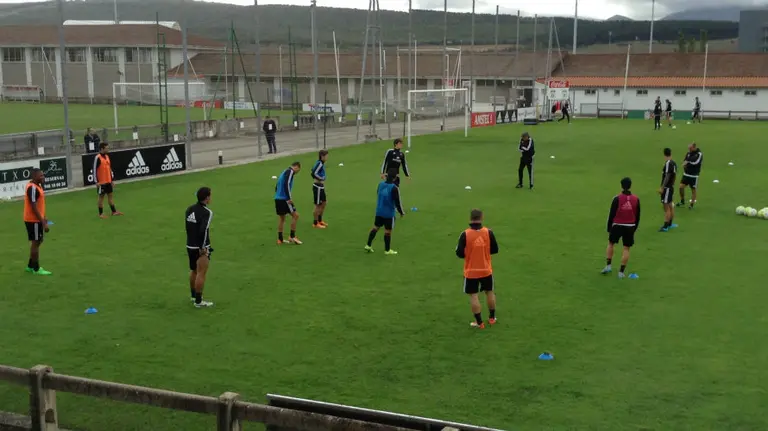 Entrenamiento de Osasuna en Tajonar.