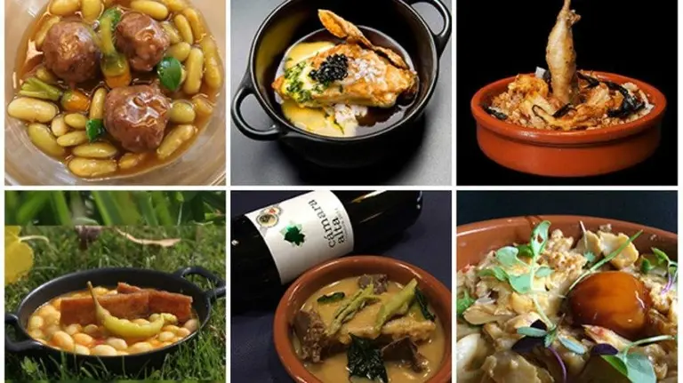 Algunas de las cazuelicas de los bares de Pamplona.