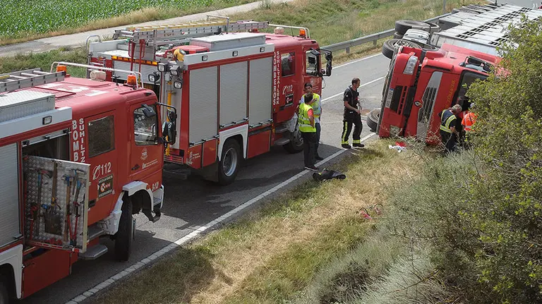 Accidente en 2014 en Murillo el Cuende con dos ciclistas fallecidos..
