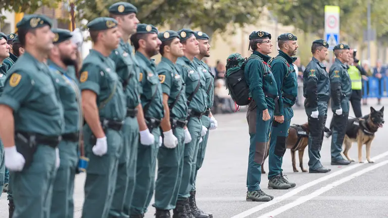 Dia del Pilar, 12 de octubre, Patrona de la Guardia Civil en Pamplona. PABLO LASAOSA