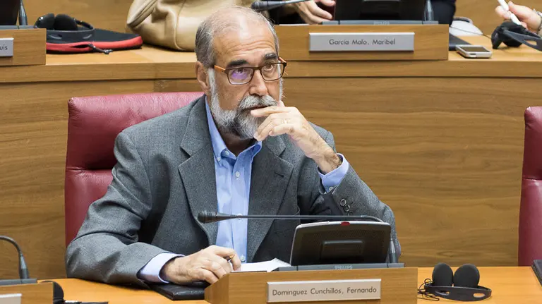 Parlamentarios de UPN, PP, PSN-PSOE, Geroa Bai, EH Bildu, Podemos, Izquierda Ezkerra durante un pleno en el Parlamento de Navarra