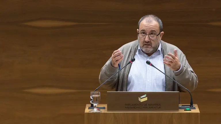 Parlamentarios de UPN, PP, PSN-PSOE, Geroa Bai, EH Bildu, Podemos, Izquierda Ezkerra durante un pleno en el Parlamento de Navarra