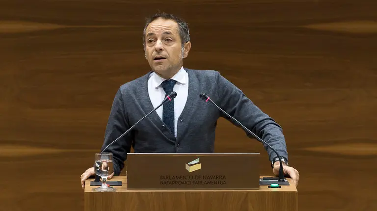 Parlamentarios de UPN, PP, PSN-PSOE, Geroa Bai, EH Bildu, Podemos, Izquierda Ezkerra durante un pleno en el Parlamento de Navarra