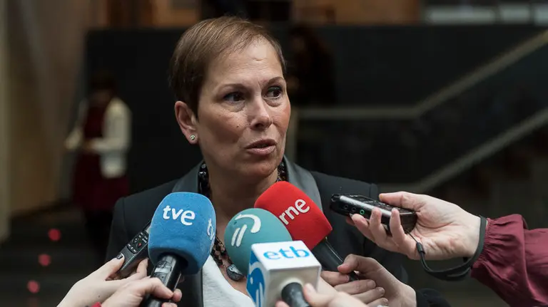 Parlamentarios de UPN, PP, PSN-PSOE, Geroa Bai, EH Bildu, Podemos, Izquierda Ezkerra durante un pleno en el Parlamento de Navarra