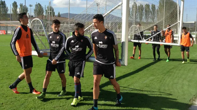Entrenamiento de Osasuna en Tajonar.