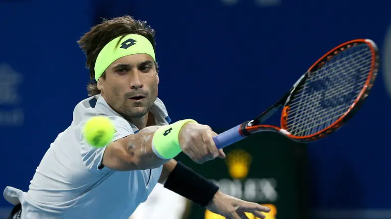 El tenista español David Ferrer en acción. EFE.