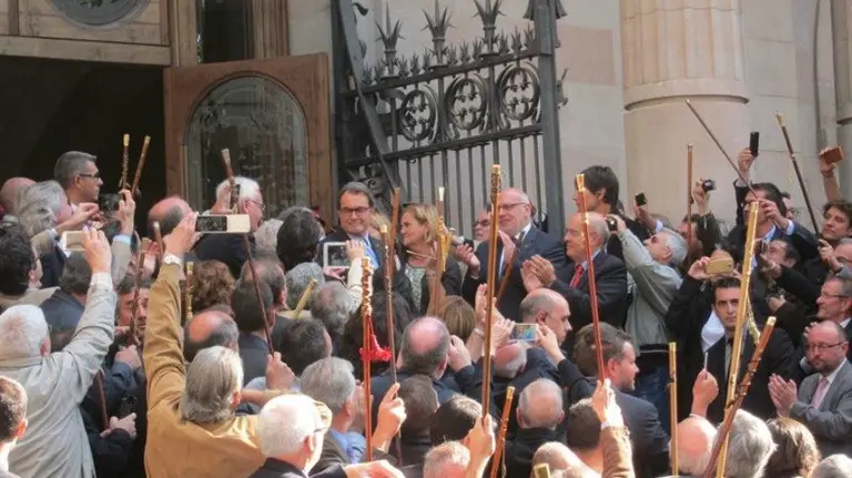 Mas tras declarar ante el TSJC. EUROPA PRESS.