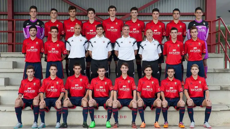Equipo juvenil de División de Honor con Javi Lerga.