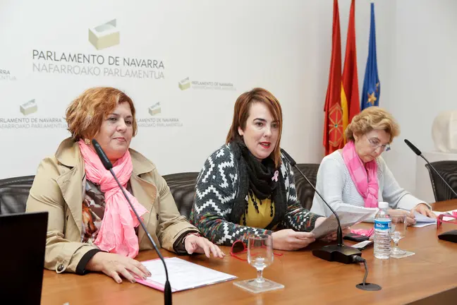Ainhoa Aznarez en el acto del Parlamento.