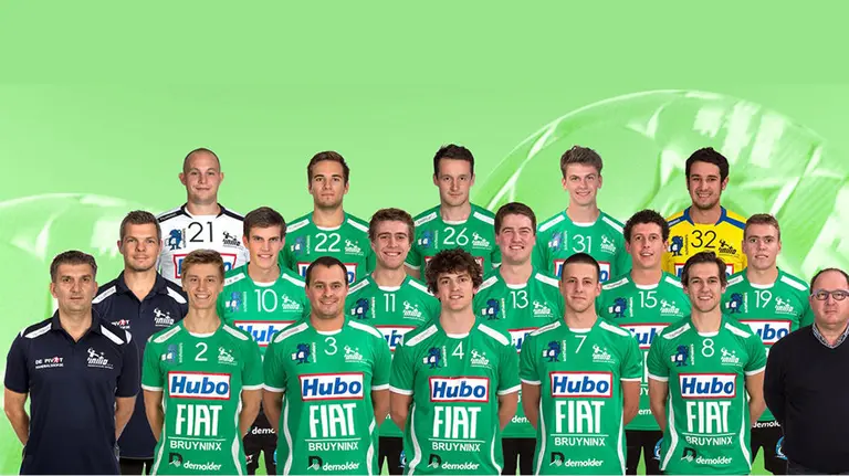 Plantilla del Hubo Initia Hasselt, rival del Helvetia Anaitasuna.