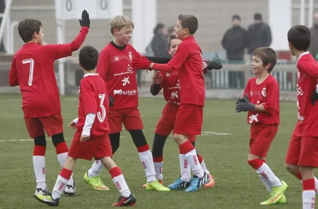 Partido del torneo Interescolar en Tajonar. Foto CA Osasuna.