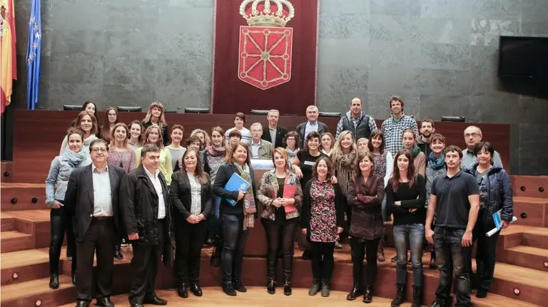 Los participantes en el Salón de Plenos.