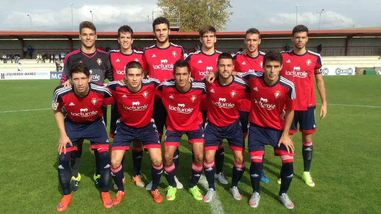 Equipo titular de Osasuna B en Tajonar.