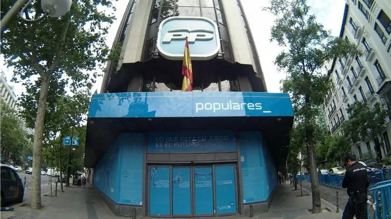 Sede del PP. EUROPA PRESS.