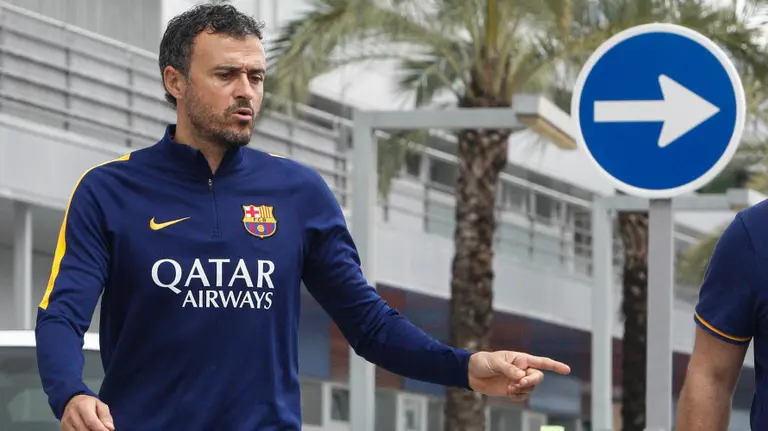 Luis Enrique Martínez entrena al Barcelona. EFE.