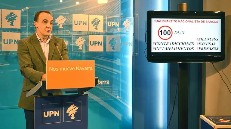 José-Javier-Esparza,-presidente-de-UPN,-en-la-rueda-de-prensa