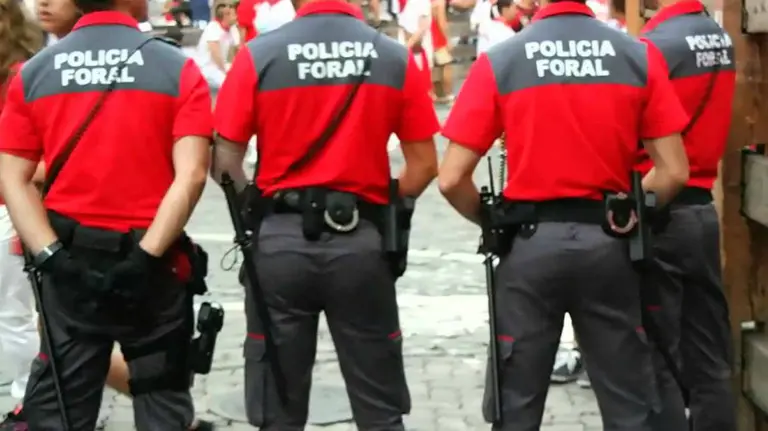 Agentes de la Policía Foral.
