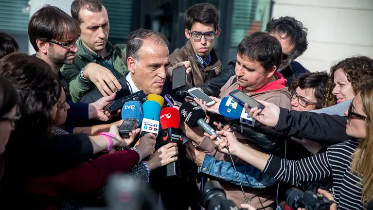 Caso Osasuna. Javier Tebas, presidente de la LFP, declara ante el juez. IÑIGO ALZUGARAY. -13