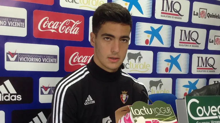 Mikel Merino en rueda de prensa.