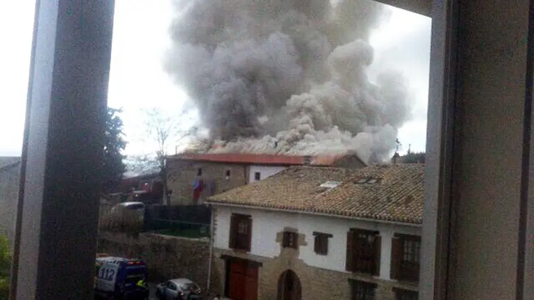 Incendio en una vivienda de Noáin